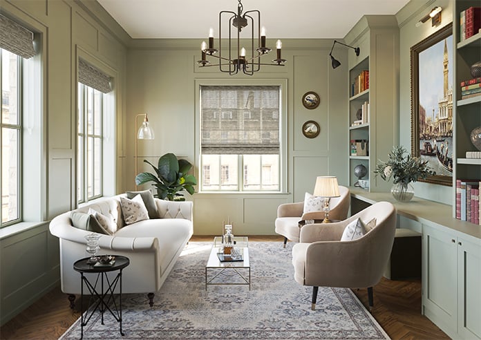 Tucson Voile, Antique Brass - Motorised Roman Blind - Image 8